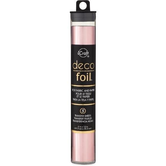Arts & Crafts : Deco Foil Transfer Sheets, Deco Foil - Pink Quartz, 6x12 inch (15.24 by 30.48cm) x5 sheets