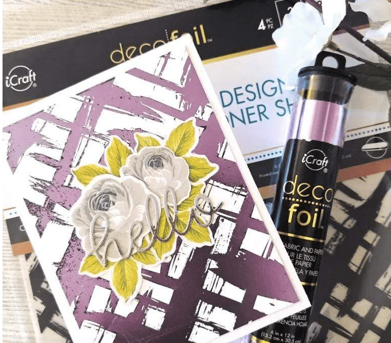 Arts & Crafts : Deco Foil Transfer Sheets, Lilac, 6x12 inch (15.24 by 30.48cm) x5 sheets