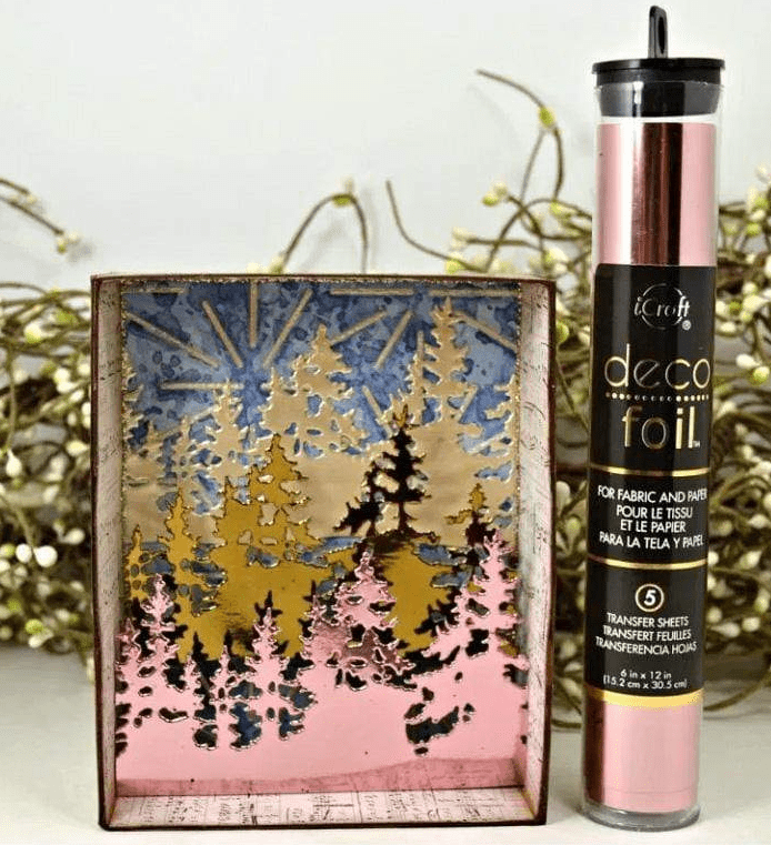 Arts & Crafts : Deco Foil Transfer Sheets, Deco Foil - Pink Quartz, 6x12 inch (15.24 by 30.48cm) x5 sheets