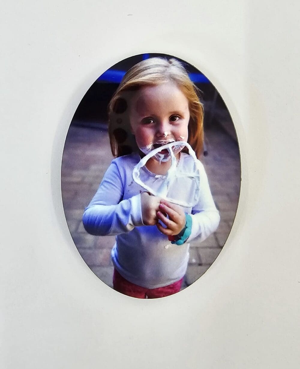 Laser Sublimation Blanks : 3mm Super Glossy OVAL Single Sided MDF Fridge Magnet