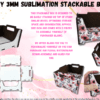 Laser Sublimation Blanks : Super Glossy 3mm Sublimation Stackable Box (Single & Double Sided)