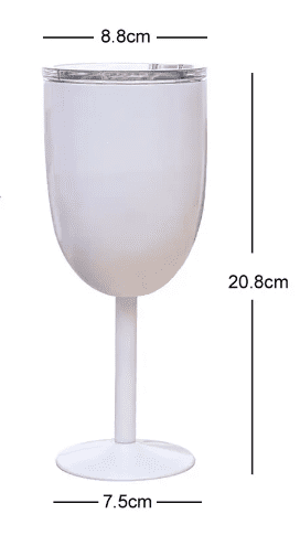 Sublimation Blanks : 10oz Wine Goblet (With Stem)