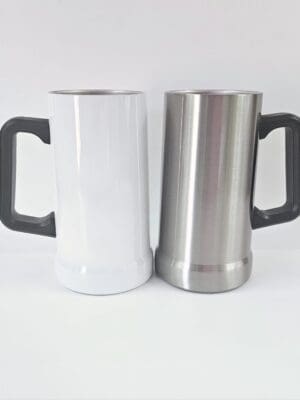 Sublimation Blanks : 23oz Steel Sublimation Beer Mugs