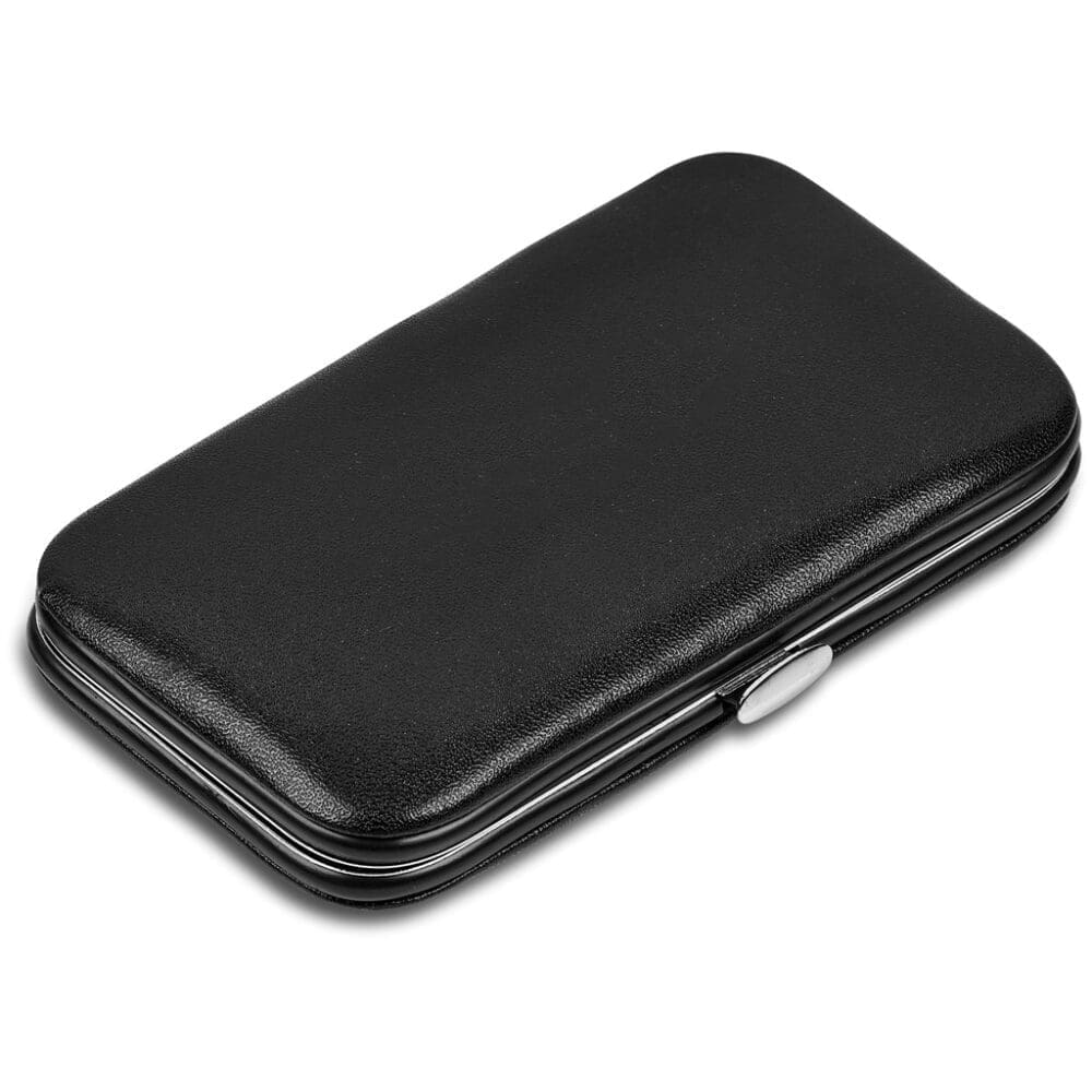 Manicure Set  : 6 Piece Black Blank Manicure & Pedicure Set (CODE: PC-AM-143-B)