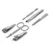 Manicure Set  : 6 Piece Black Blank Manicure & Pedicure Set (CODE: PC-AM-143-B)