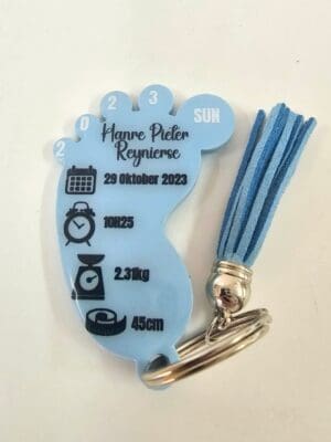 Direct UV Print : Pastel Acrylic Range : Baby Foot Keychain, Disc + Split Keyring (7 Colours)
