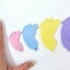 Direct UV Print : Pastel Acrylic Range : Baby Foot Keychain, Disc + Split Keyring (7 Colours)