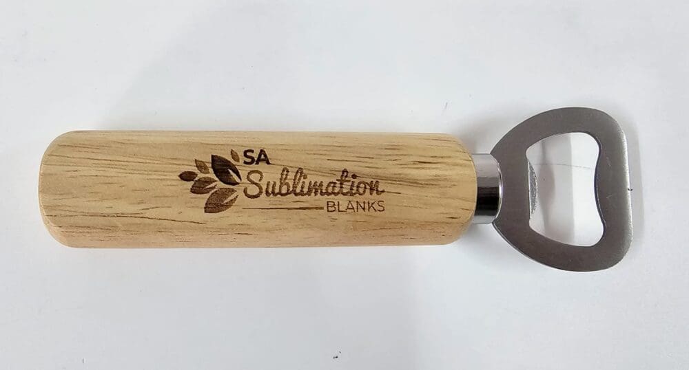 Branded Bottle opener Woodburn, Engraving, vinyl or UV DTF : Wooden Bottle Opener