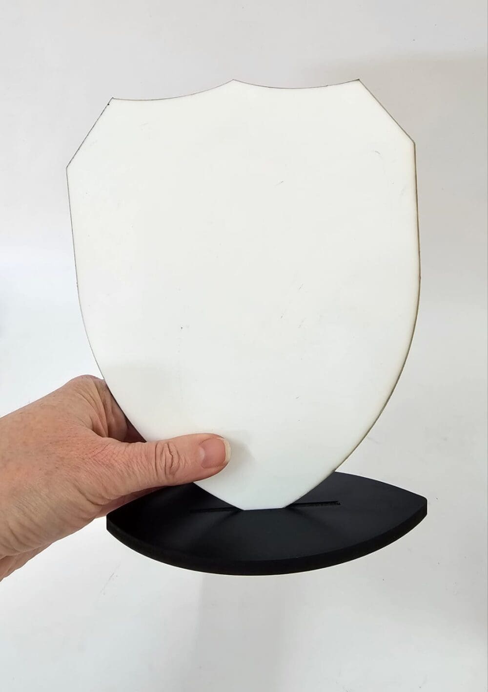 Laser Sublimation Blanks : 3mm Super Glossy Sublimation MDF Shield Style Award/Trophy (Small, Medium & Large)
