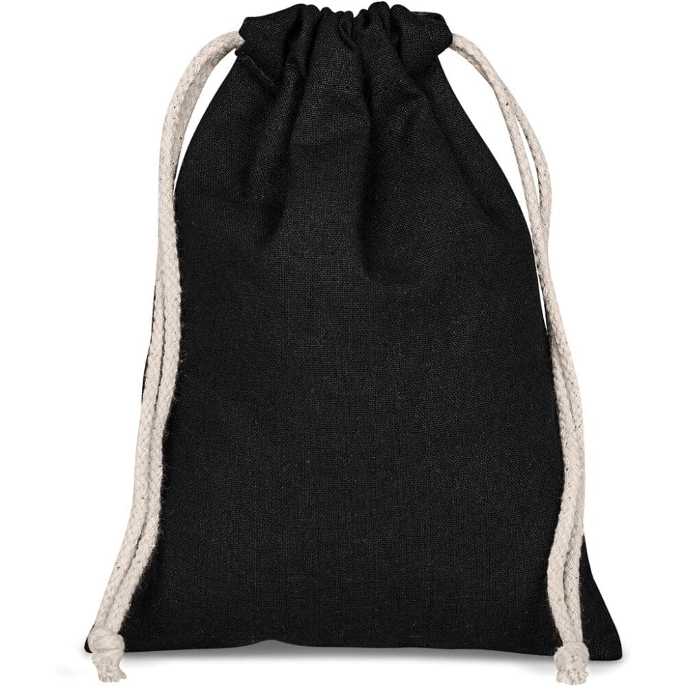 Sublimation Blanks : Mini Black Cotton drawstring pouches