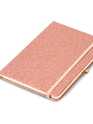 Rose Gold Notebook Unbranded Stationery : A5 Blank Rose Gold Glitter Notebooks (CODE: NB-10004)