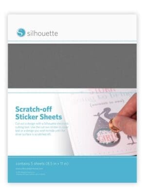Arts & Crafts : Silhouette Scratch off Stickers Sheets (Silver)
