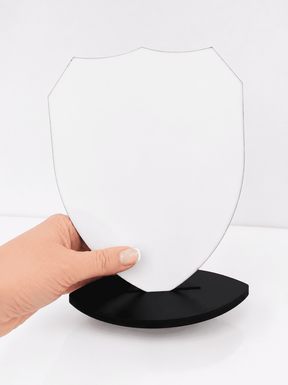 Shield_Large2 Laser Sublimation Blanks : 3mm Super Glossy Sublimation MDF Shield Style Award/Trophy (Small, Medium & Large)