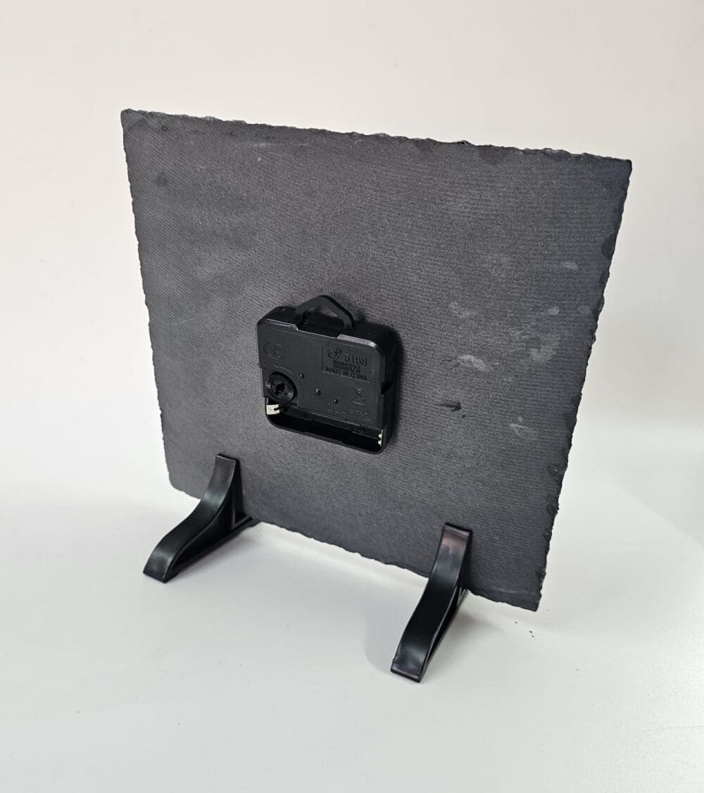 Sublimation Blanks : Glossy Slate Stone Clocks For Sublimation (20 by 20cm) (TTX)