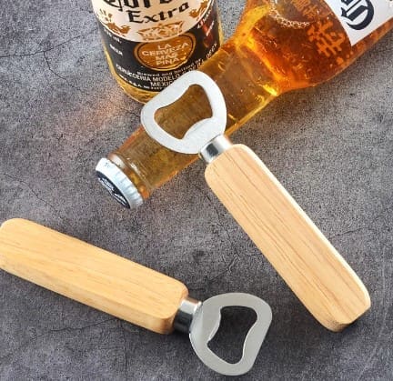 Wooden Bottle opener Woodburn, Engraving, vinyl or UV DTF : Wooden Bottle Opener