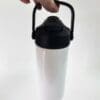 Sublimation Blanks : 12oz White Kids Sublimation Steel tumbler with black flip cap, carry handle & spout