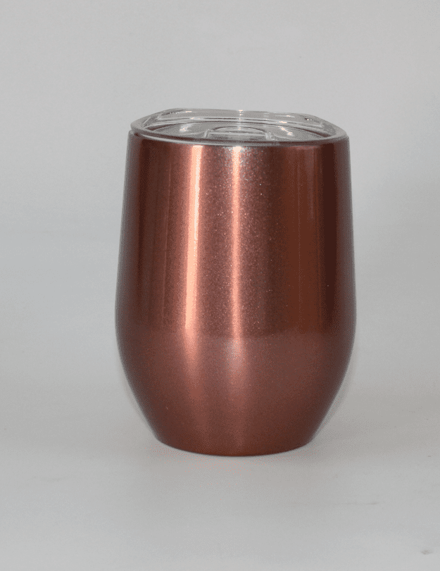 Sublimation Blanks : 12oz ROSE GOLD EGG Wine Tumblers