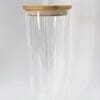 25oz Clear Glass tumblers Sublimation Blanks : 25oz Glass Libbey Tumblers with Bamboo Lids (Clear or Frosted)