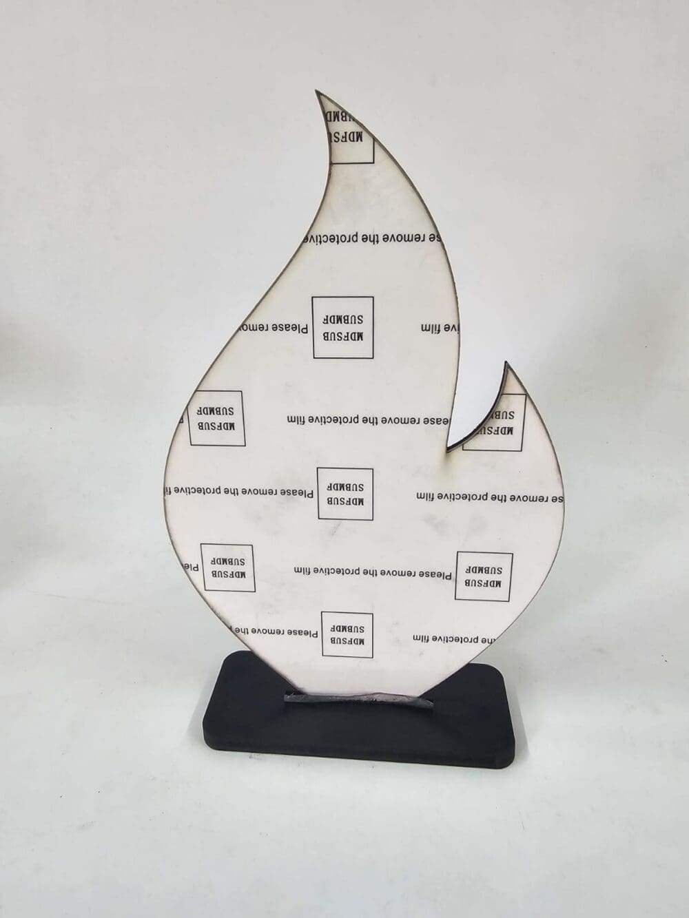 Laser Sublimation Blanks : 3mm Super Glossy Single or Double Sided Sublimation MDF Plaque/Award 2 FLAMES