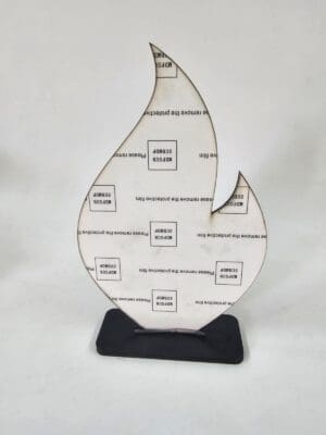 Laser Sublimation Blanks : 3mm Super Glossy Single or Double Sided Sublimation MDF Plaque/Award 2 FLAMES