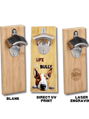 Woodburn, Engraving, vinyl or UV DTF : Okiyo Akeru Bamboo Fridge Bottle Opener (HL-OK-147-B)