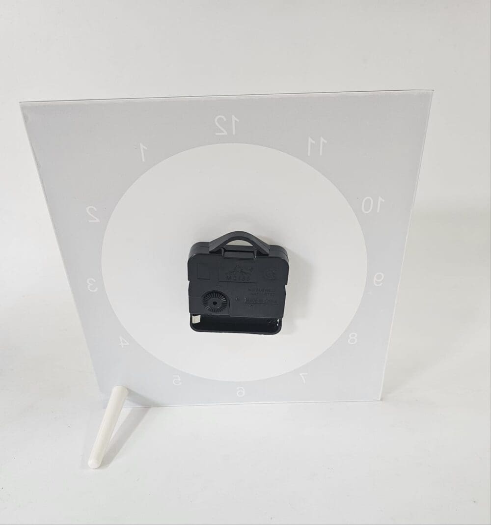 Sublimation Blanks : Glass, Mirror Square Clock (With Numbers)