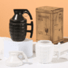 Limited Edition :  Novelty 12oz Black Ceramic Grenade Mugs With Lid