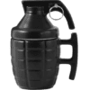 Limited Edition :  Novelty 12oz Black Ceramic Grenade Mugs With Lid
