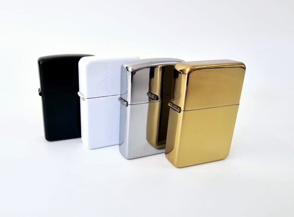 Sublimation Blanks : Zippo Style Lighters (Black, Gold, Silver & White)