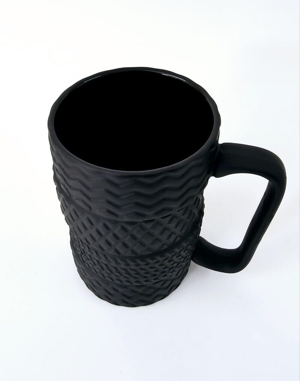 Limited Edition :  Novelty Ceramic Black Matte Car Tire Mug