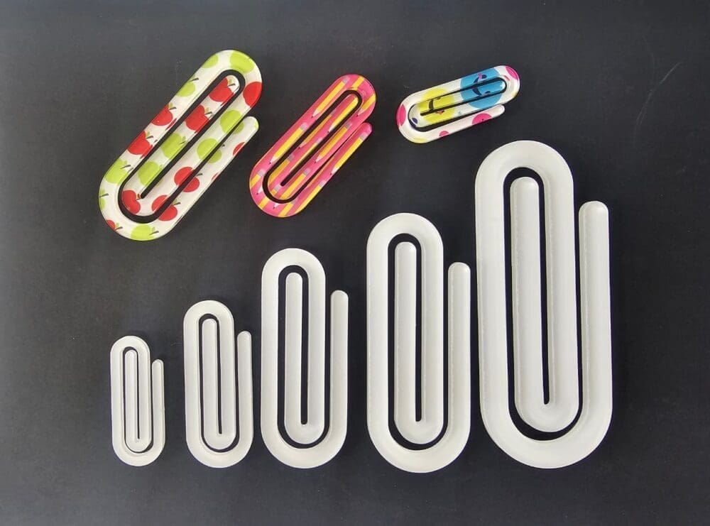 Laser Sublimation Blanks : 3mm Subli-acrylic Paper Clip Bookmark (5 sizes)