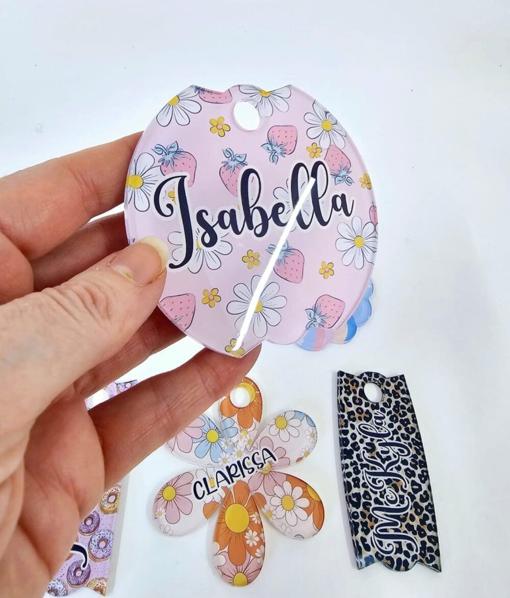 Laser Sublimation Blanks : 3mm or 4mm Subli-Acrylic 40oz Stanley Acrylic Name Plate (5 Styles)