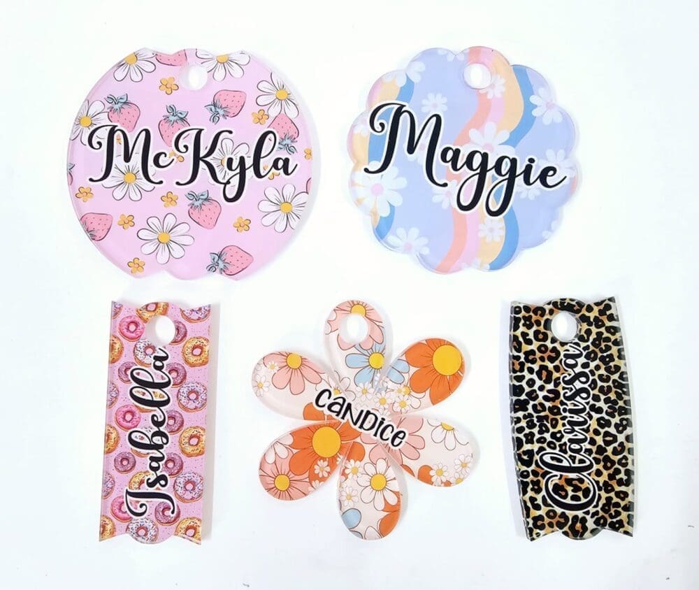 UV DTF Direct Print : 3mm CLEAR 40oz Stanley Acrylic Name Plate (5 Styles)