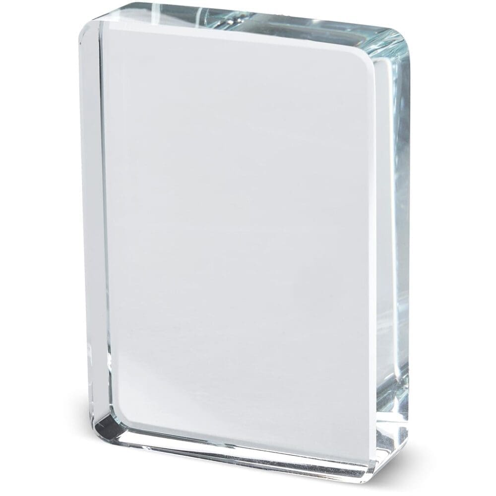 Award/Trophy : Blank 2cm thick Standing Mini Curved Rectangle Glass Award (AWARD-1405)