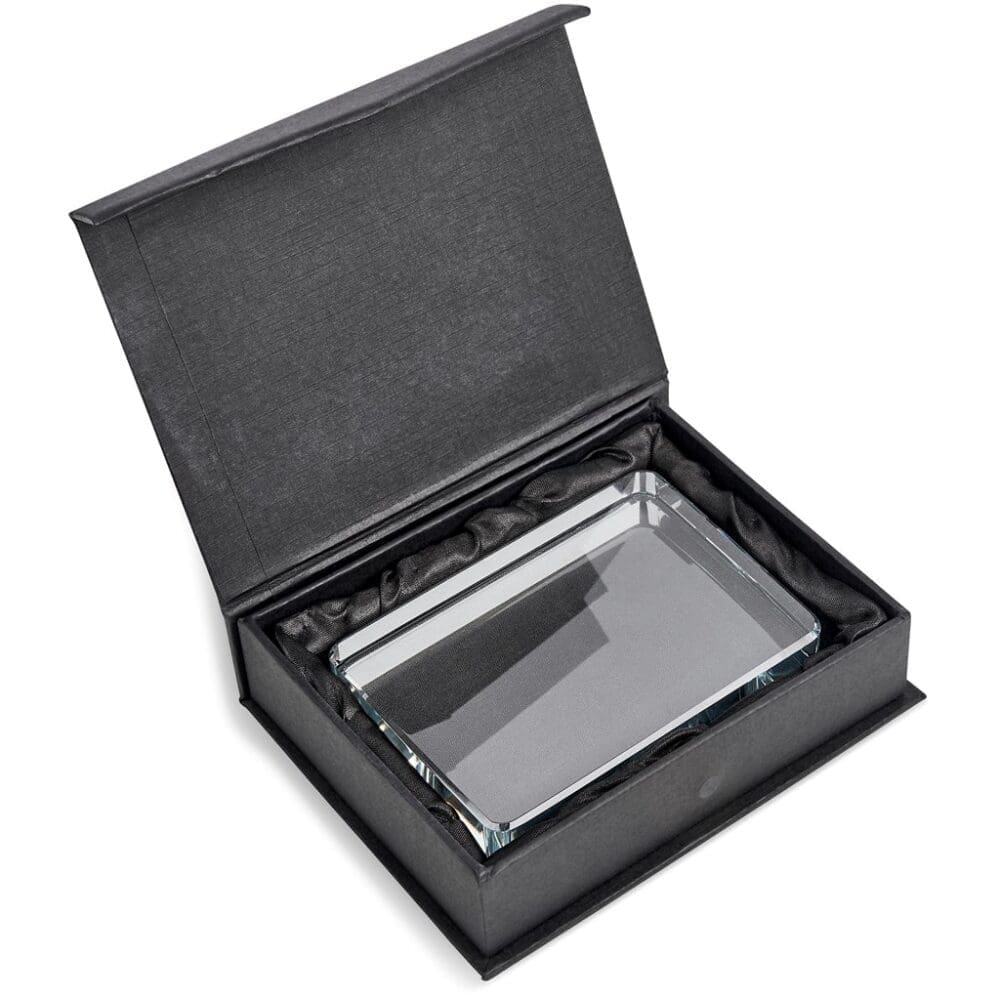 Award/Trophy : Blank 2cm thick Standing Mini Curved Rectangle Glass Award (AWARD-1405)