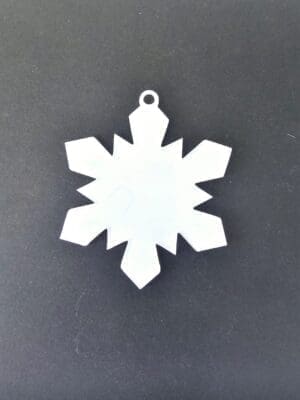 Christmas Snowflake Laser Acrylic Shapes : CLEAR Acrylic Christmas Tree Shapes : Snowflake (1.5, 2, 3 & 5mm)
