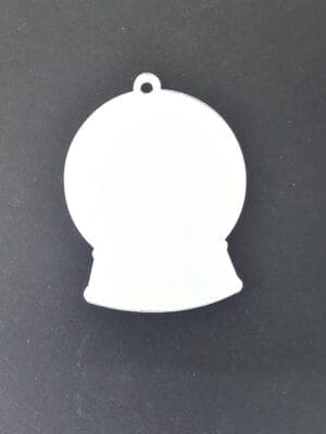 Christmas Snowglobe Laser Acrylic Shapes : CLEAR Acrylic Christmas Tree Shapes : SNOWGLOBE 1.5, 2, 3 & 5mm)