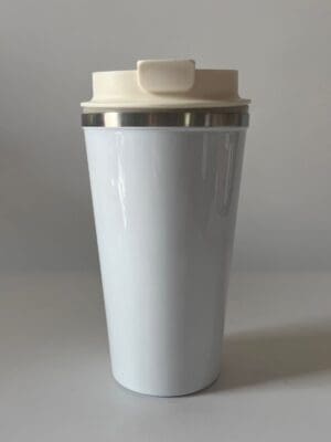 Front Sublimation Blanks : 450ml Beige Stainless Steel Latte Mug