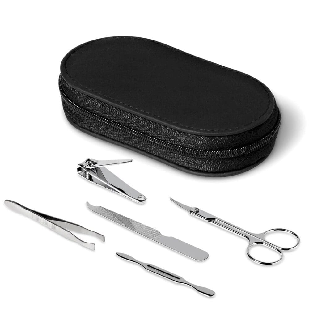Manicure Set : 5 Piece Black Manicure & Pedicure Set [GIFT-9047]