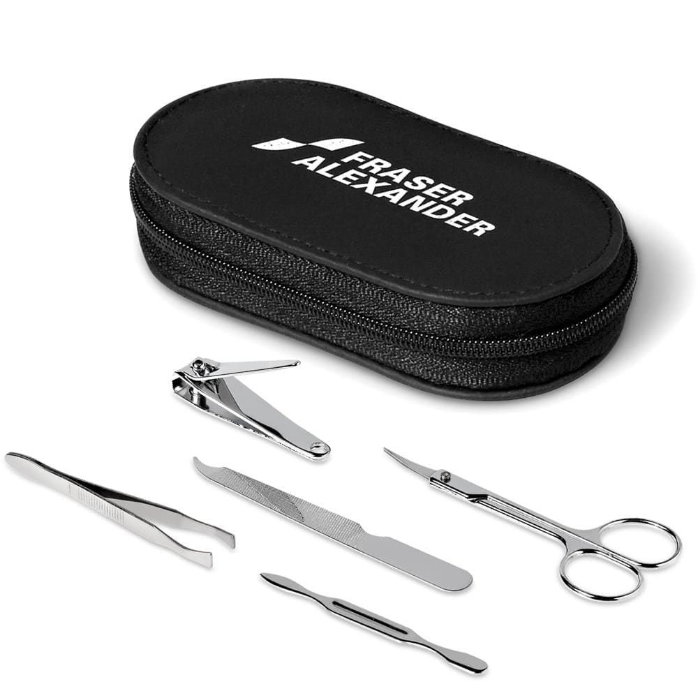 Manicure Set : 5 Piece Black Manicure & Pedicure Set [GIFT-9047]