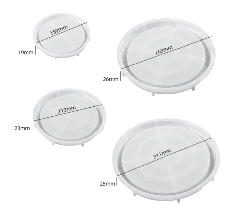 Silicone Moulds : Various Sized Round/Circular Tray Silicone Moulds