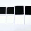 Laser Acrylic Shapes : 3mm BLACK or WHITE SQUARE Acrylic, Disc (5 & 6cm) + 30mm Silver Split Keyring