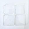 Laser  Acrylic Shapes : CLEAR SQUARE Acrylic, Disc (5 & 6cm) + 30mm Silver Split Keyring (1.5, 2, 3 & 5mm)