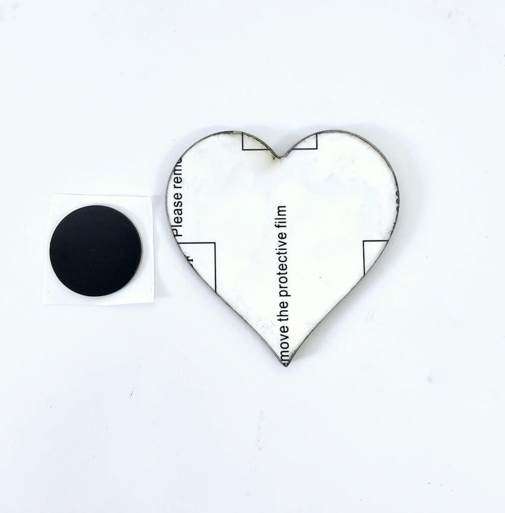 Laser Sublimation Blanks : 3mm Super Glossy HEART Single Sided MDF Fridge Magnet