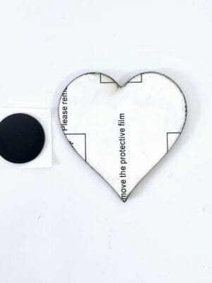 Laser Sublimation Blanks : 3mm Super Glossy HEART Single Sided MDF Fridge Magnet