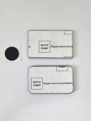 Laser Sublimation Blanks : 3mm Super Glossy RECTANGLE Single Sided MDF Fridge Magnet (5 by 8cm)