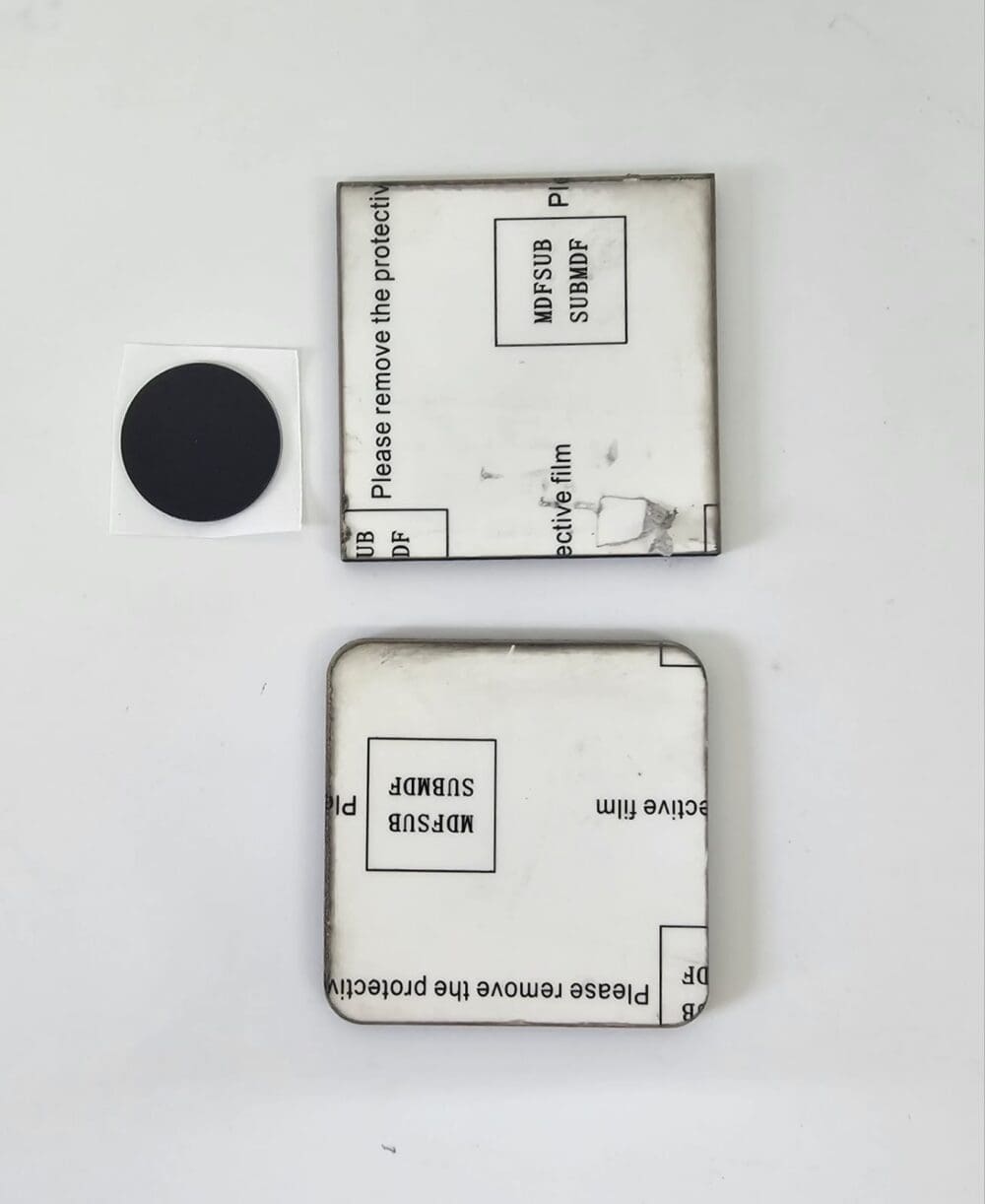 Laser Sublimation Blanks : 3mm Super Glossy SQUARE Single Sided MDF Fridge Magnet