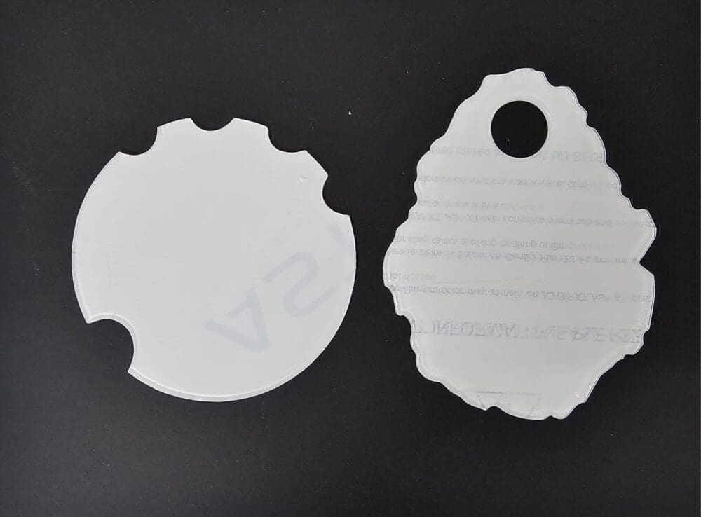 Laser Sublimation Blanks : Subli-acrylic, 3 or 4mm Nail Pallets (Irregular & Circular)