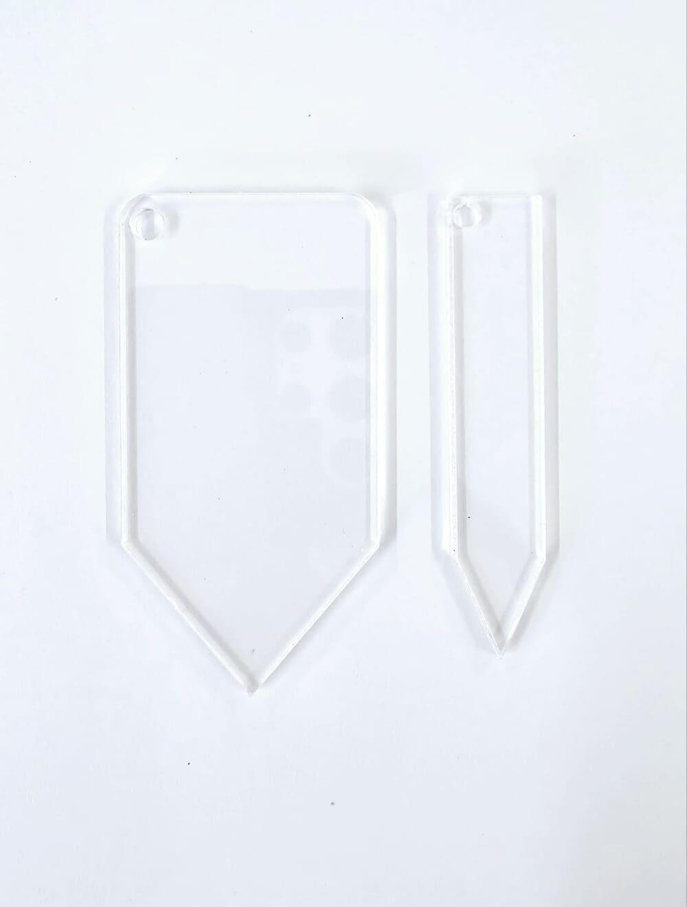 Pencil Clear Laser Acrylic Shapes : CLEAR Pencil Acrylic, Disc + 30mm Silver Split Keyring (1.5, 2, 3 & 5mm)