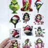 3D UV Stickers : A4 Grinch Themed UV001 (Copy)